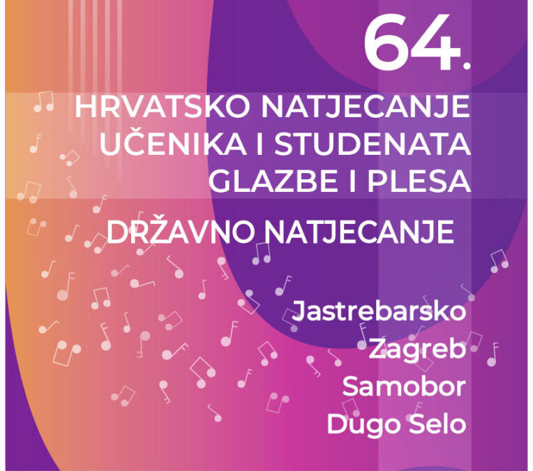 64. hrvatsko natjecanje učenika i studenata glazbe i plesa – državna razina